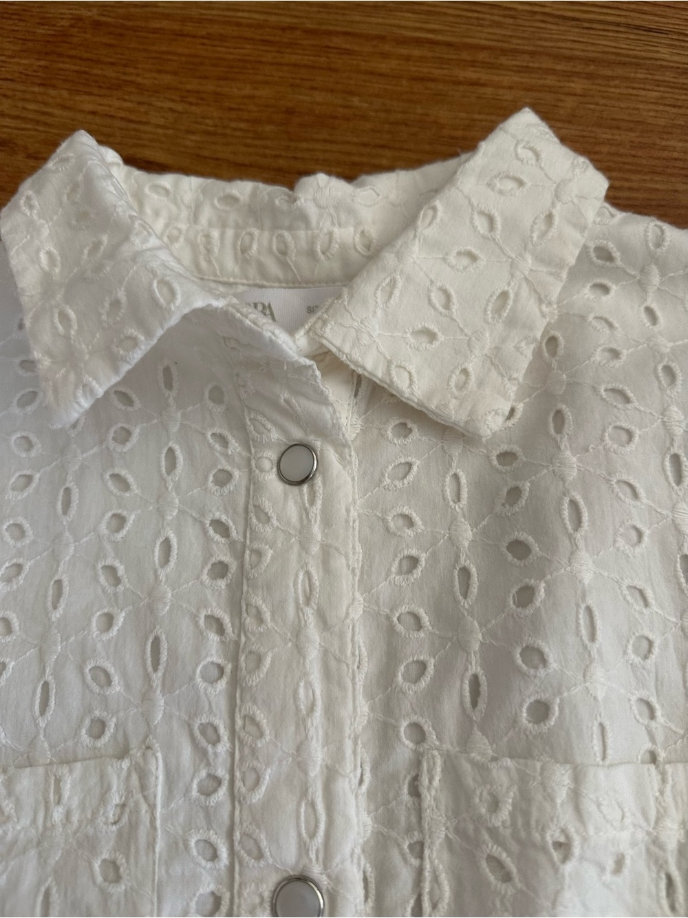 Zara Girl’s White Eyelet Cotton Romper 11-12 Years - Picture 4 of 4